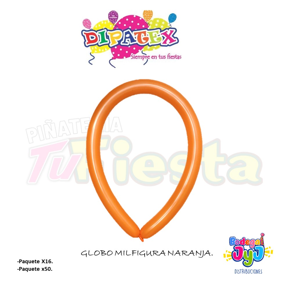 GLOBO MILFIGURA DIPATEX NARANJA.