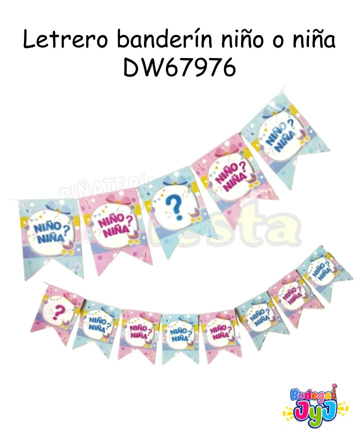 LETRERO BANDERIN NIÑO O NIÑA? DW67976