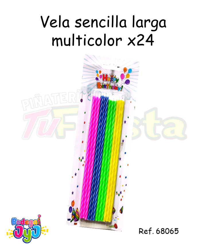 VELA SENCILLA LARGA X24 MULTICOLOR DW68065