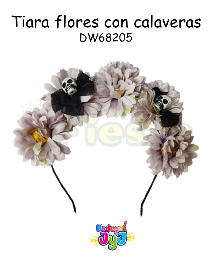 TIARA FLORES CON CALAVERAS DW68205