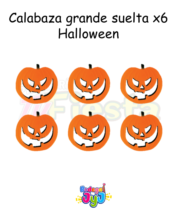 FIGURAS X6 CALABAZA GRANDE SUELTA HALLOWEEN - EDUAR