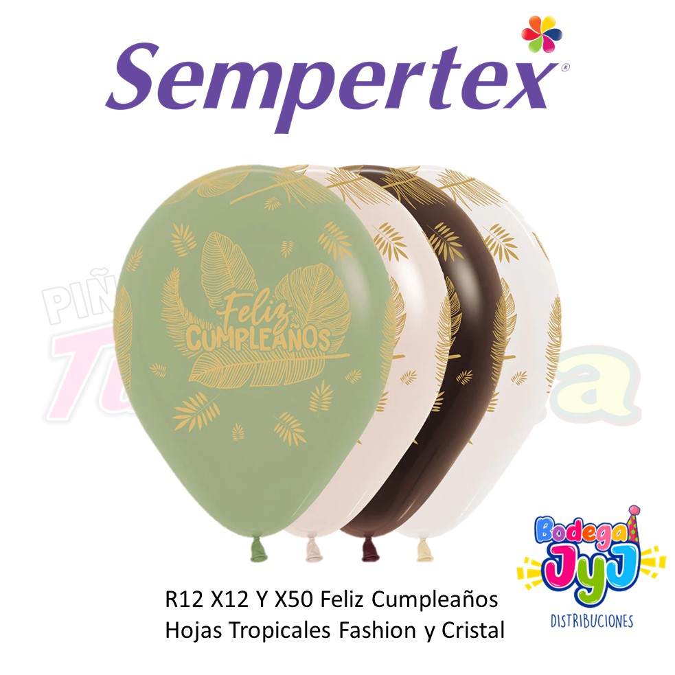 GLOBO INFINITY FC HOJAS TROPICALES FASHION Y CRISTAL SEMPERTEX