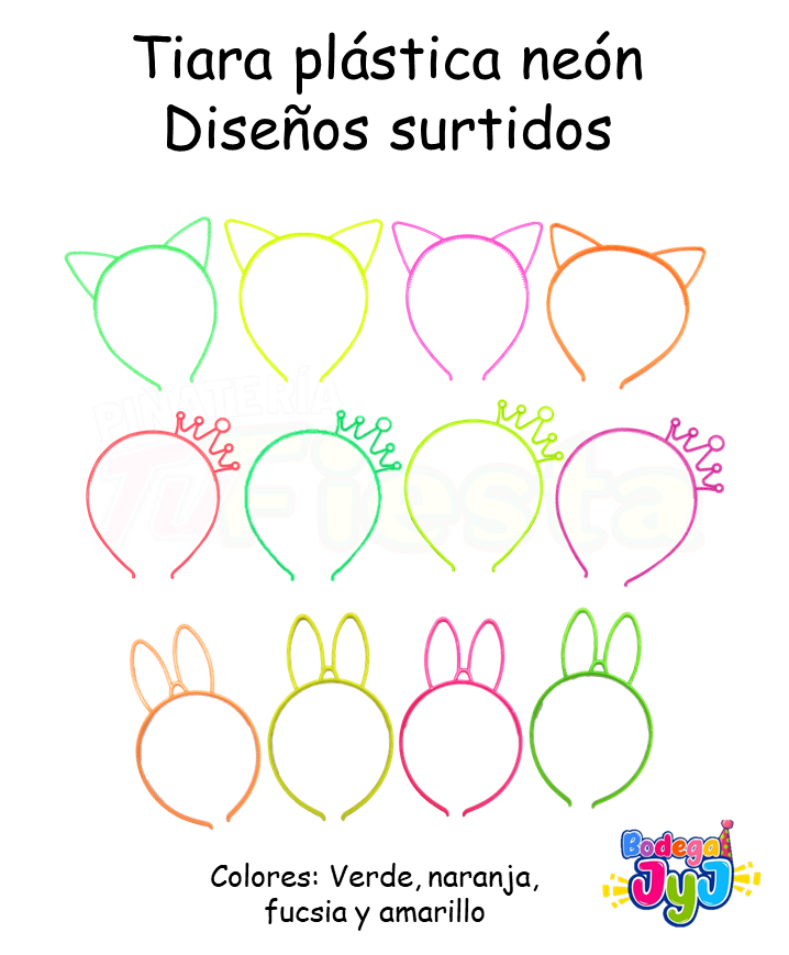 TIARA PLASTICA NEON