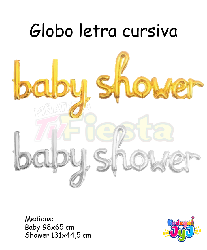 GLOBO LETRA CURSIVA BABY SHOWER