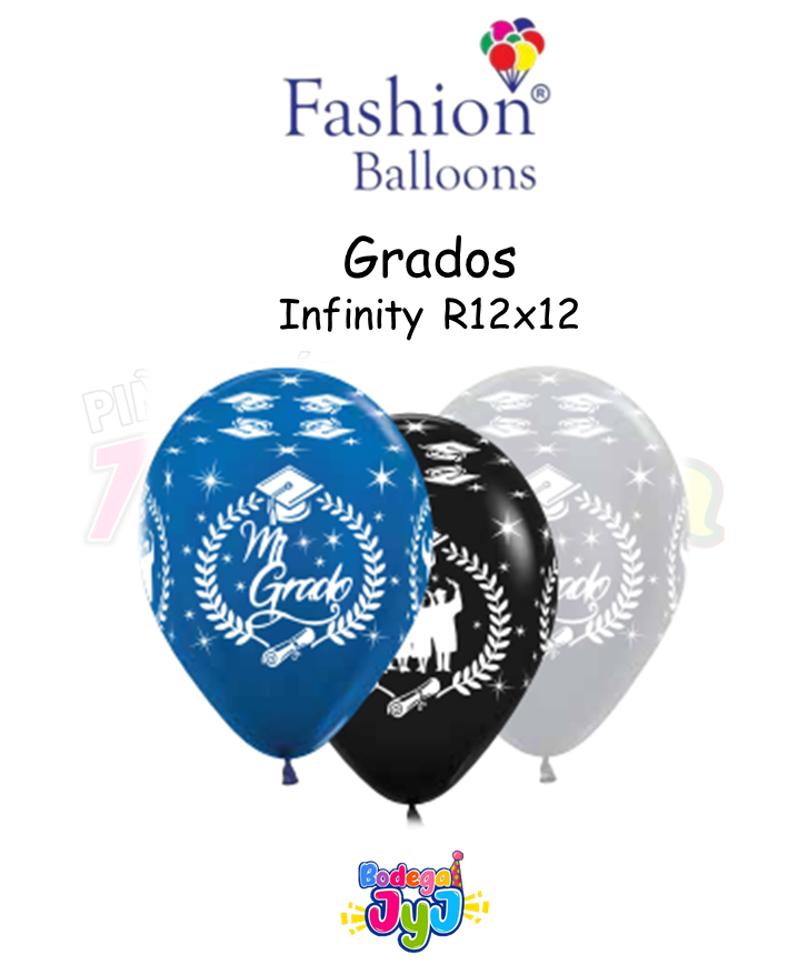 GLOBO INFINITY R12 X12 GRADOS SURTIDO FASHION BALLONS