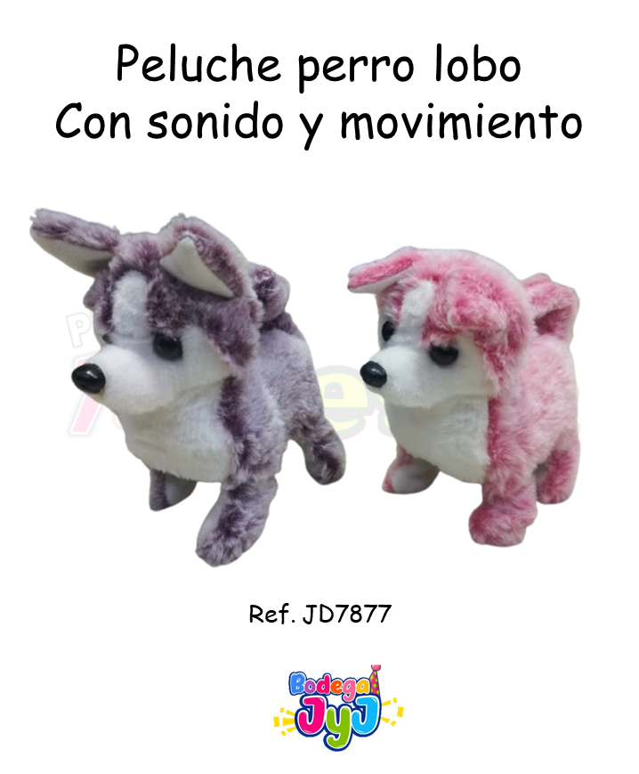 PELUCHE PERRO LOBO SONIDO Y MOVIMIENTOS JD7877