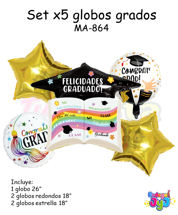 SET GLOBOS X5 GRADOS LIBRO MA-864