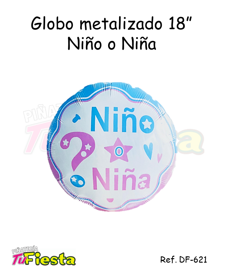 GLOBO METALIZADO 18" NIÑO O NIÑA DF-621