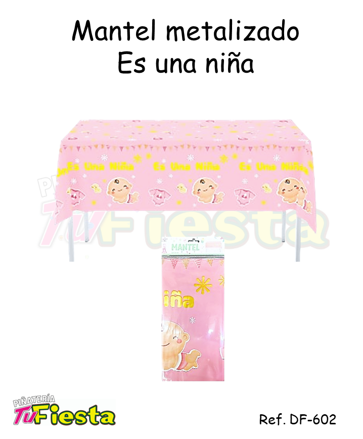 MANTEL METALIZADO ES NIÑA DF-610