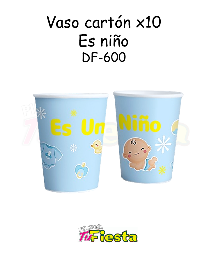 VASO CARTON X10 ES NIÑO DF-600
