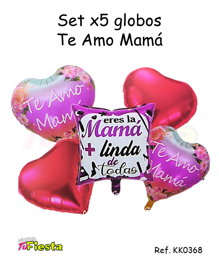 SET GLOBOS X5 TE AMO MAMA KK0368