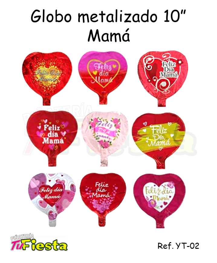 GLOBO METALIZADO 10" MAMA YT-02