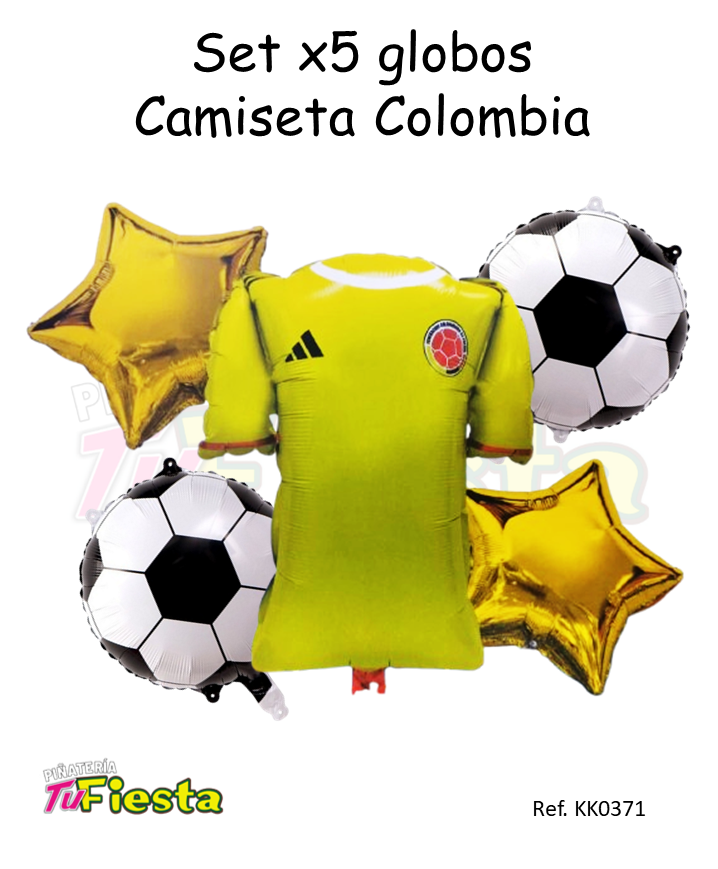 SET GLOBOS X5 CAMISETA COLOMBIA KK0371