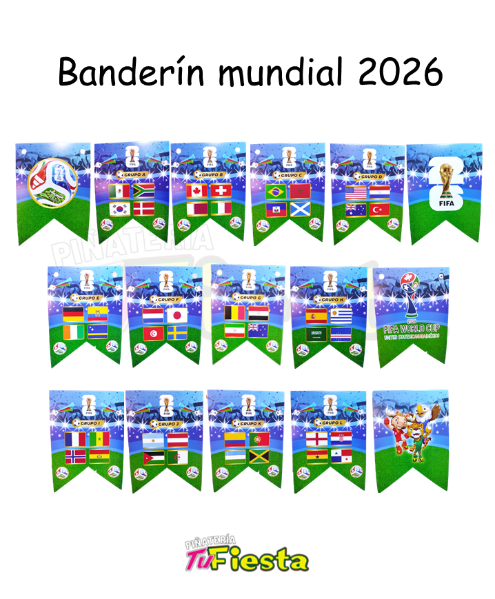 BANDERIN MUNDIAL 2026 HATS NK