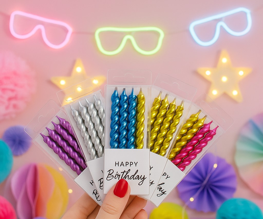 VELA ESPIRAL GRUESA X6 METALIZADA Gi-1513