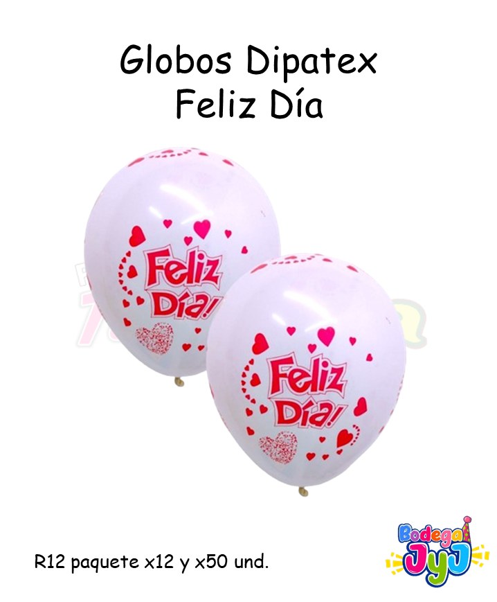 GLOBO R12 X12 FELIZ DIA CORAZONES INFINITY DIPATEX