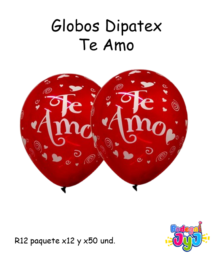 GLOBO R12 X12 TE AMO CORAZONES INFINITY DIPATEX