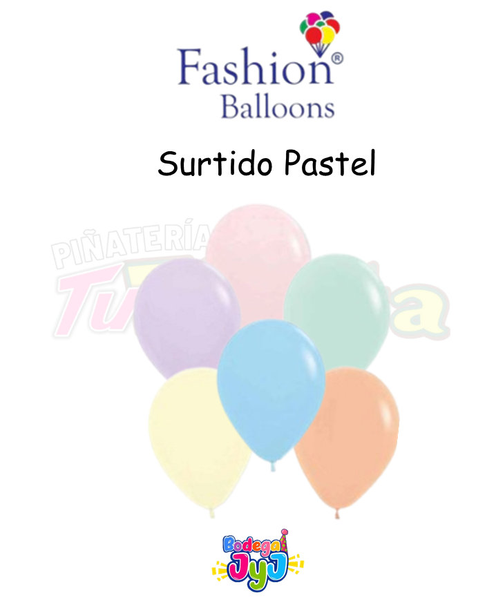 GLOBO SURTIDO PASTEL MATE FASHION BALLONS