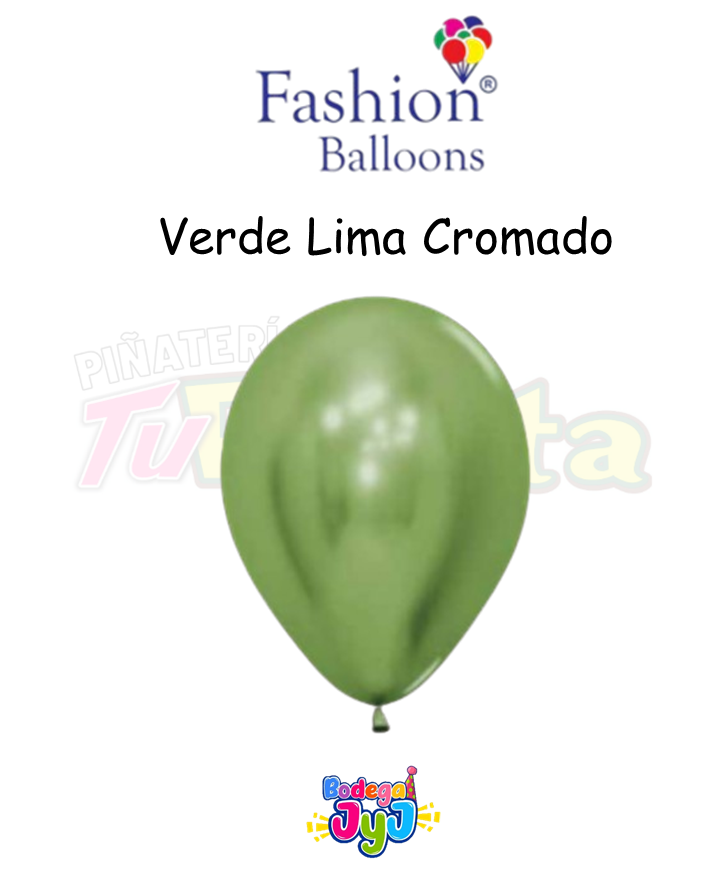 GLOBO VERDE LIMA CROMADO FASHION BALLONS