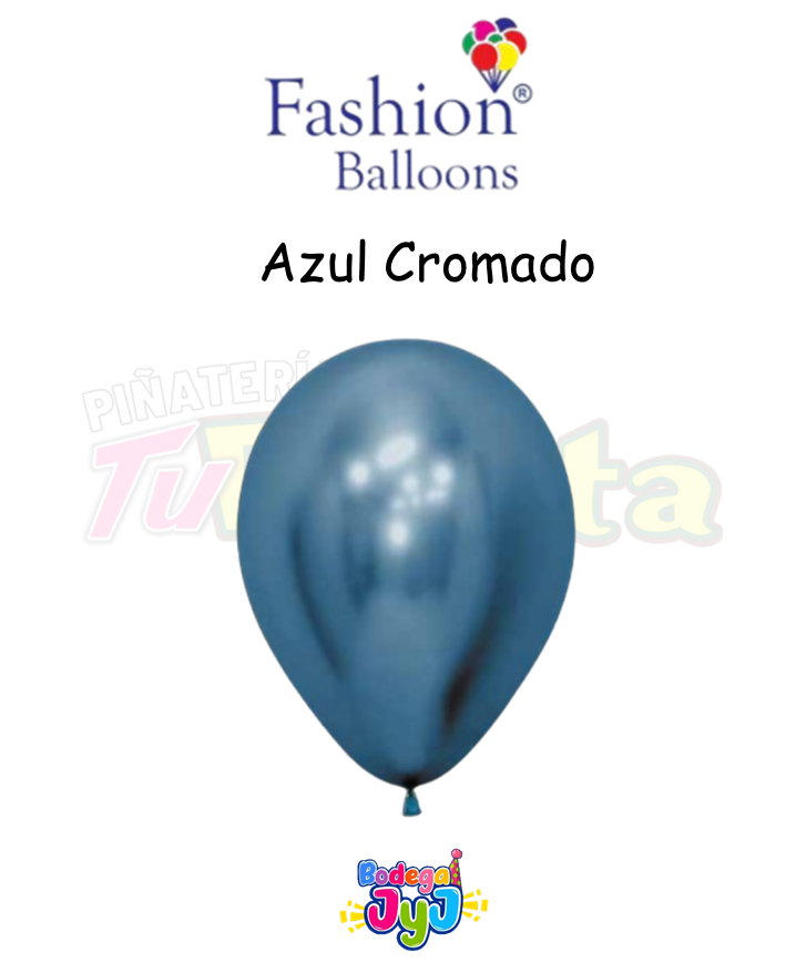 GLOBO AZUL CROMADO FASHION BALLONS