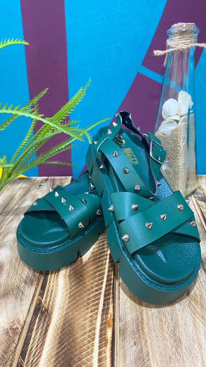 Sandalia catalina verde