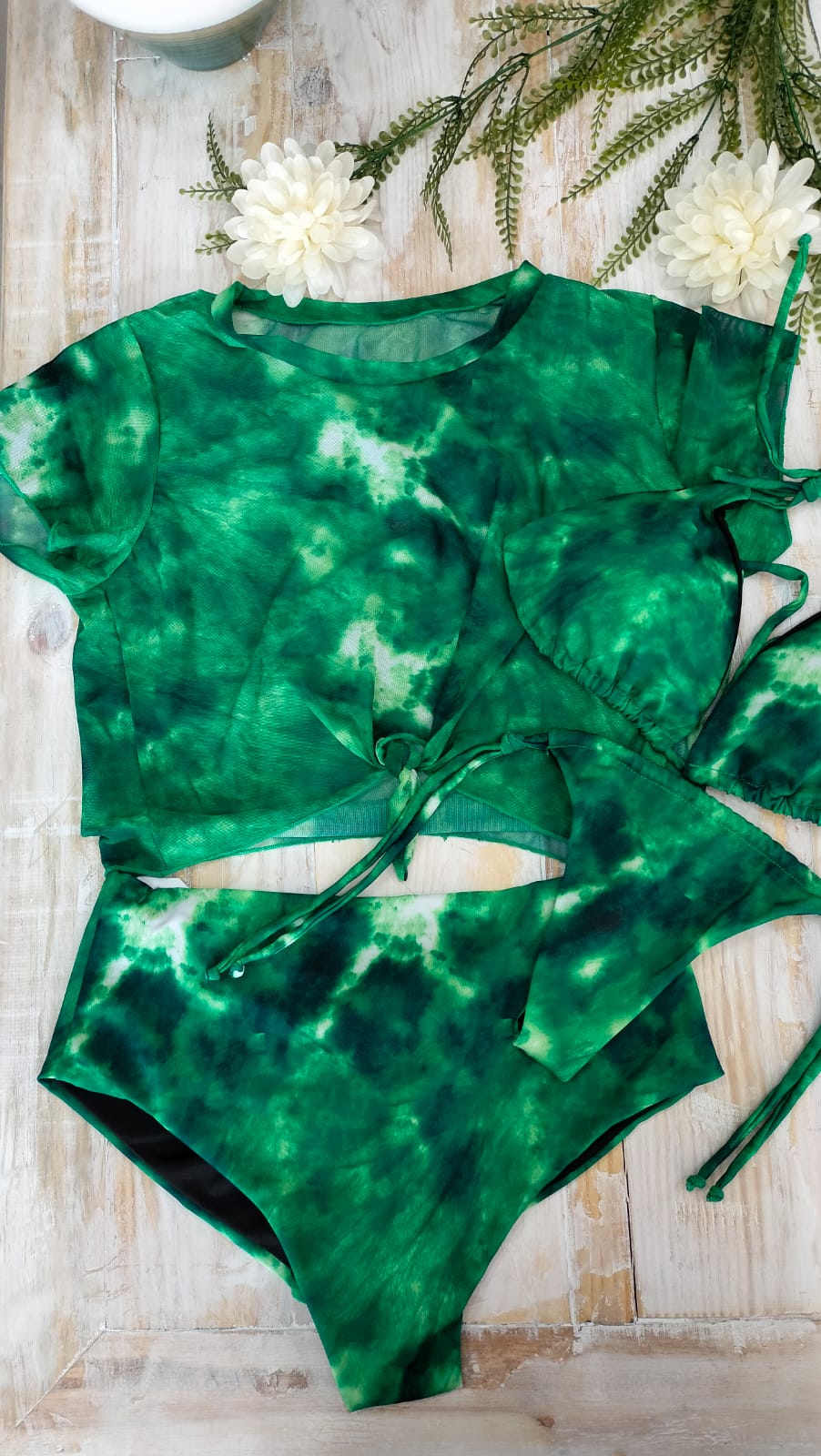 Set 4 piezas verde degrade