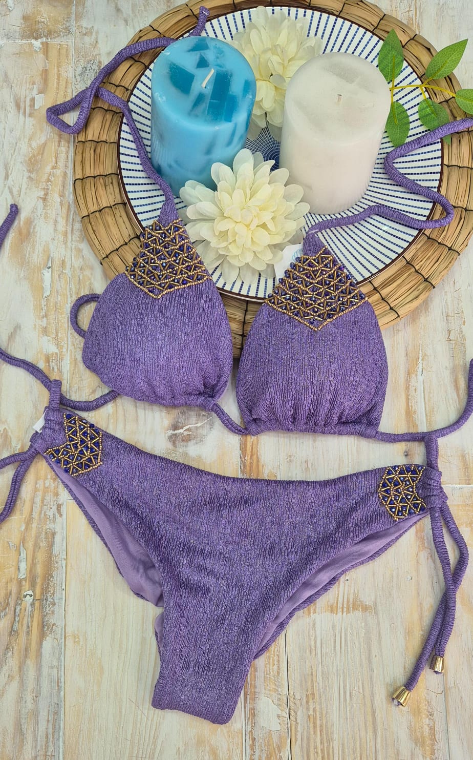 Bikini uva con pedreria