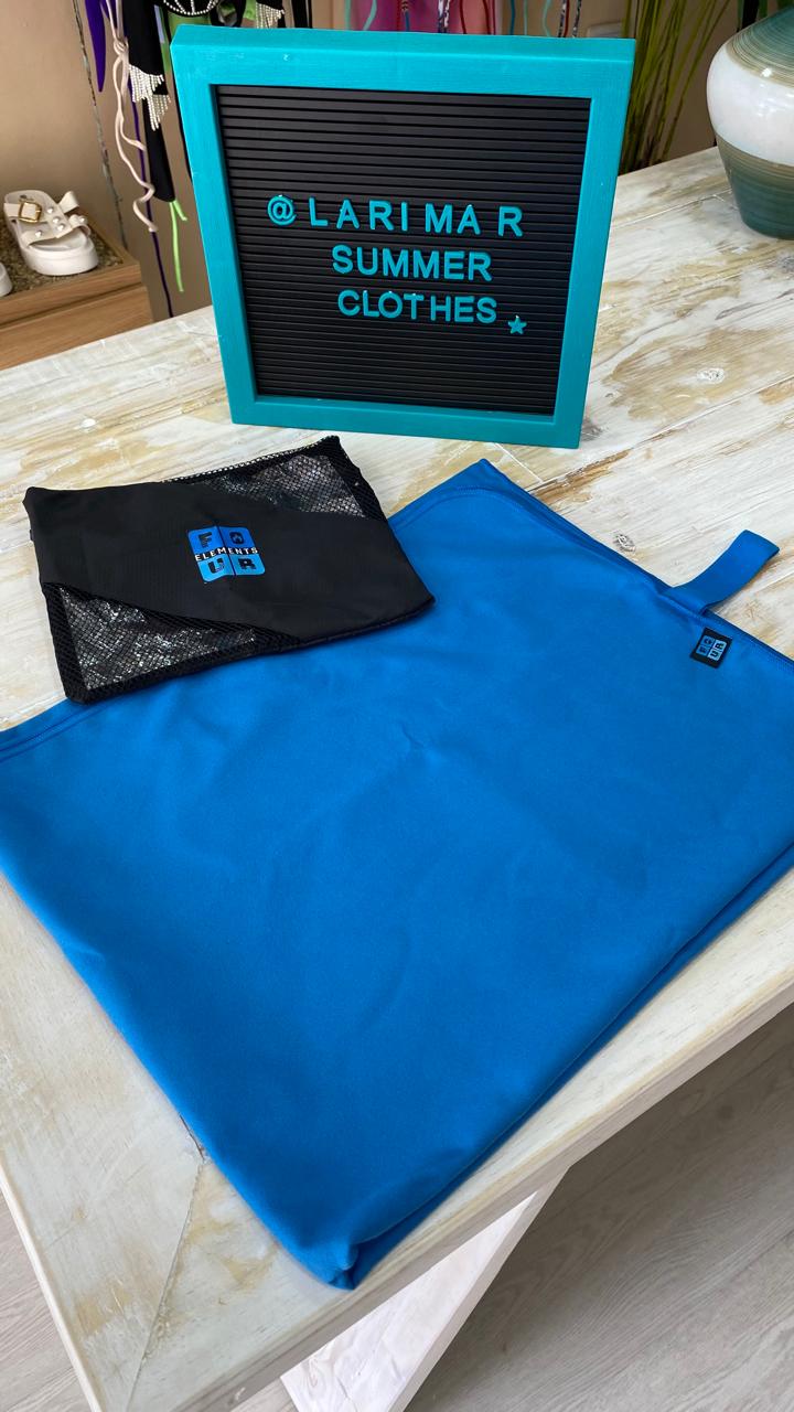 Toalla microfibra azul