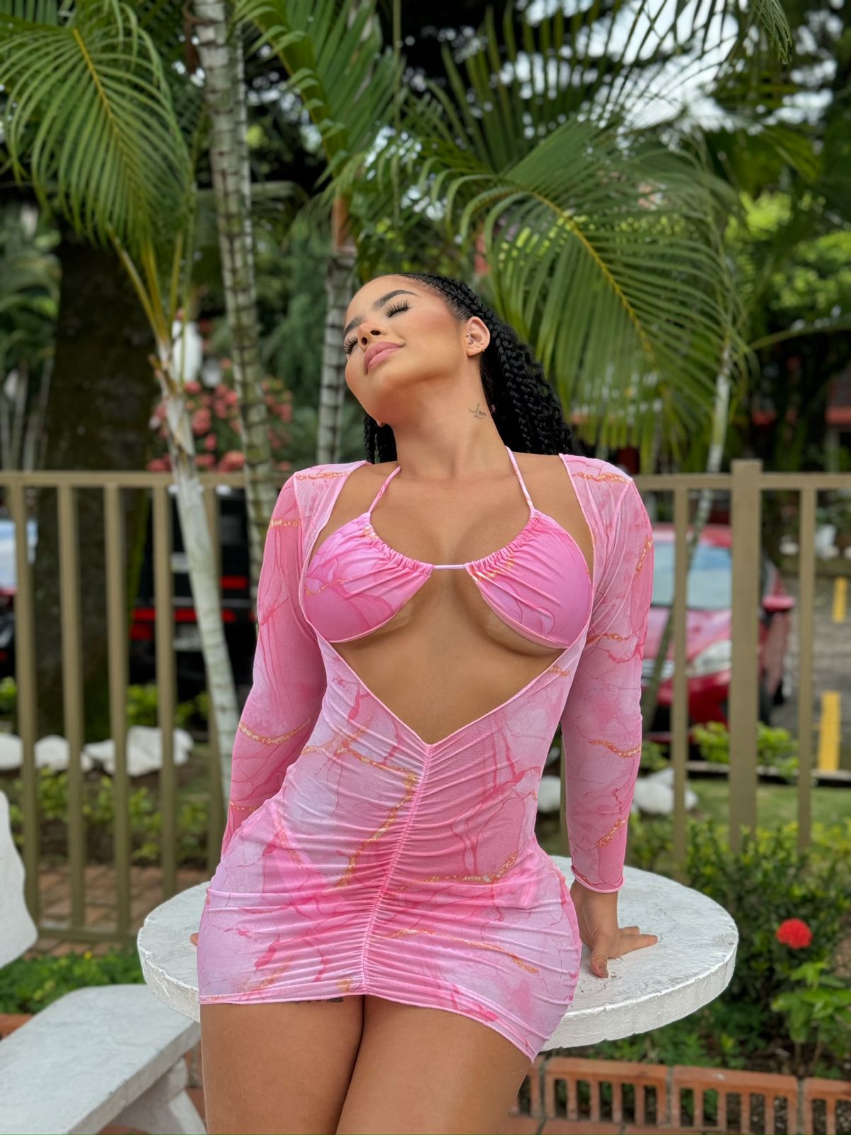 Set 3P Rosa con blusa