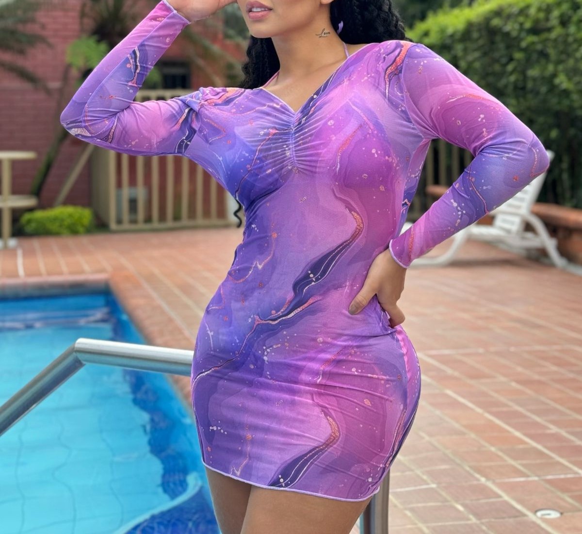 Set 3P violeta con blusa