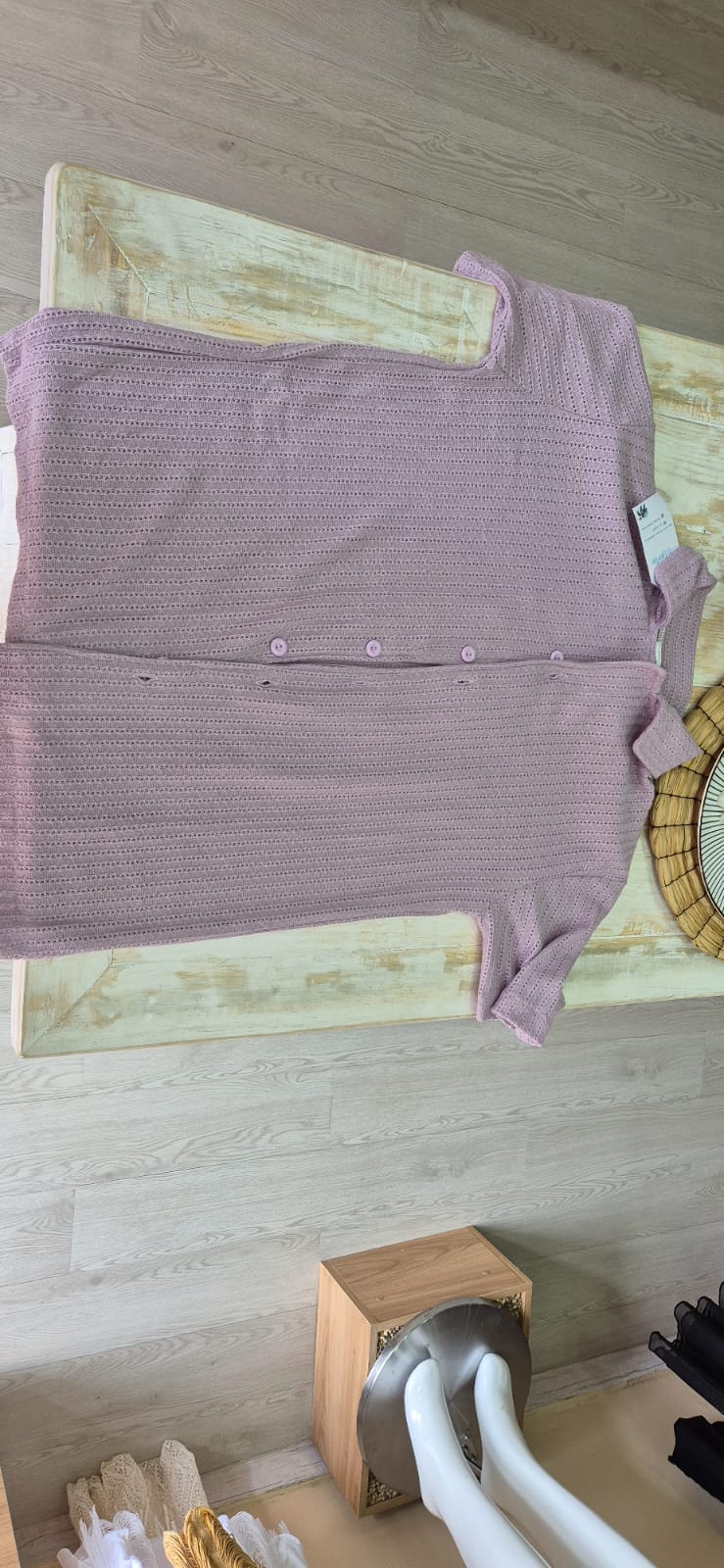 Camisa tejido de punto lila