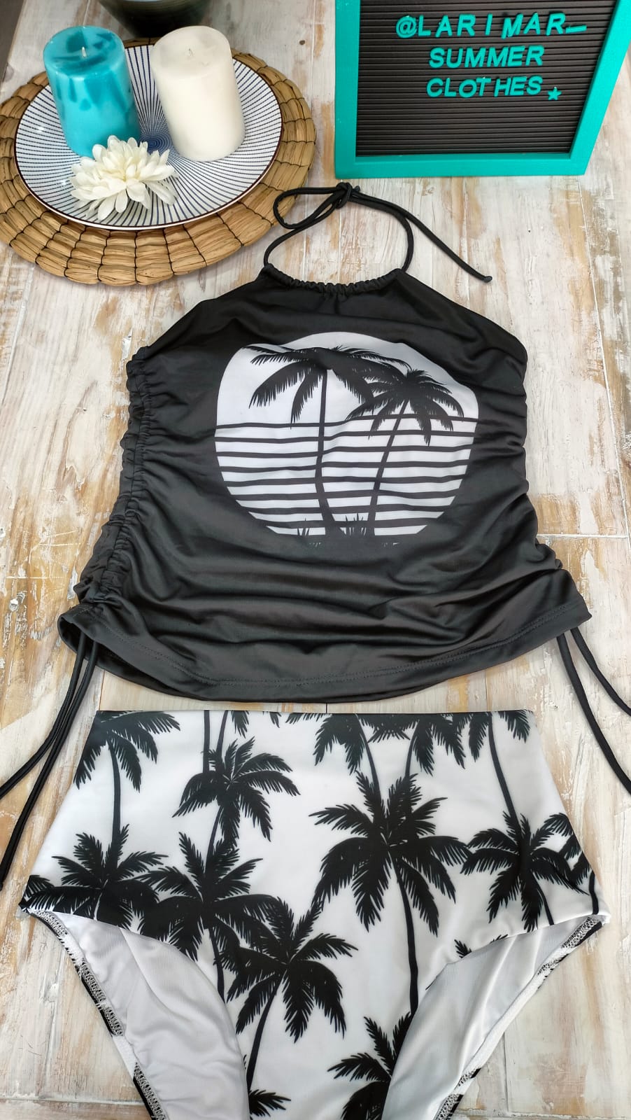 Bikini camiseta de palmera