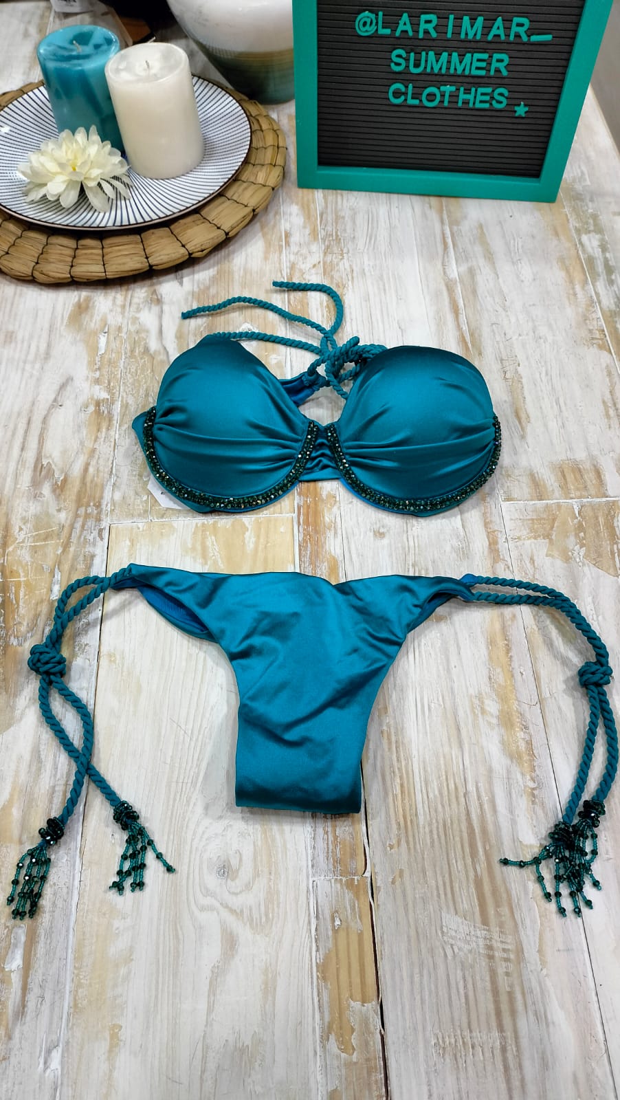 Bikini copa realce muranos verde