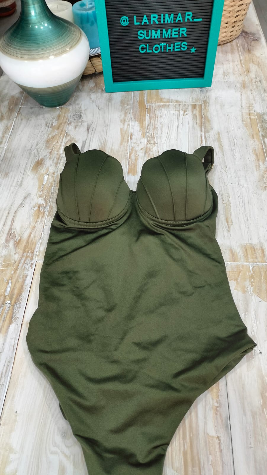 Enterizo copa sirena verde esmeralda