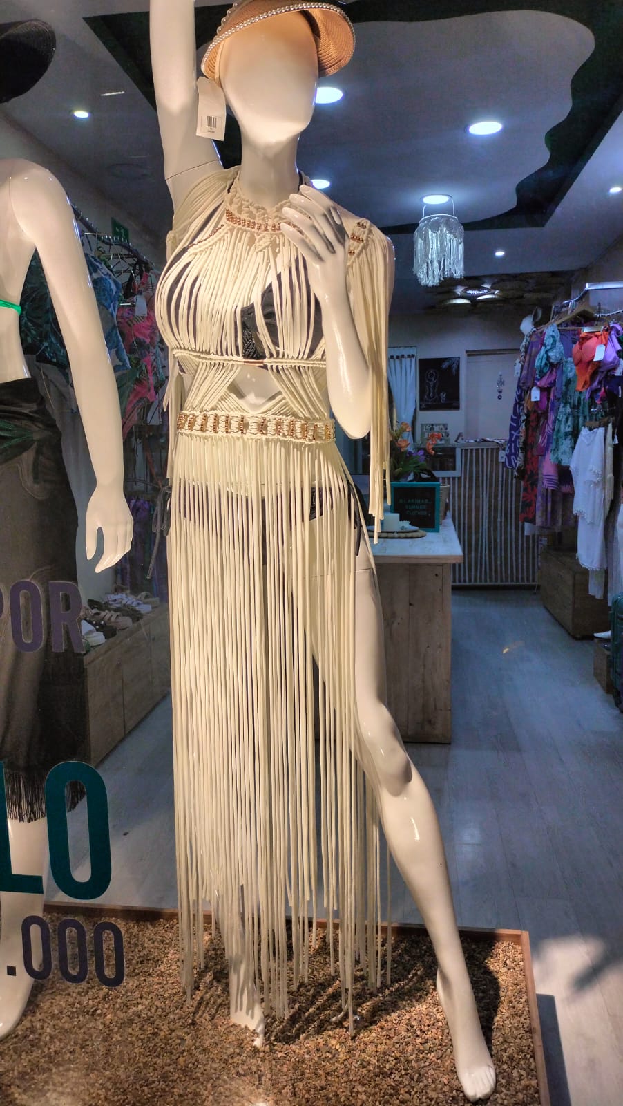 salida de baño tira largas en macramé