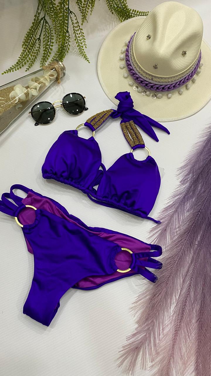 bikini morado-azul