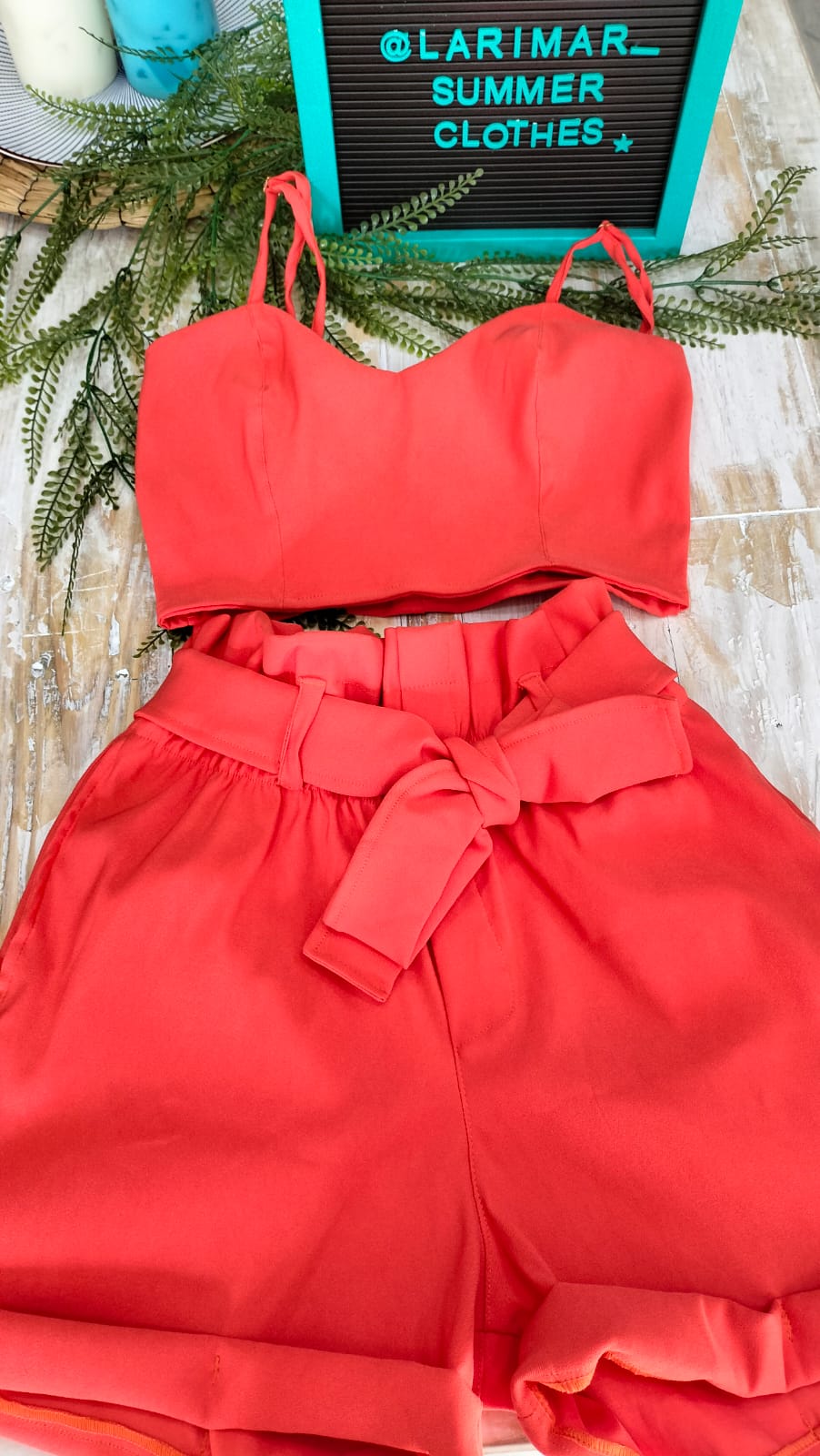 Set pantaloneta moño + top