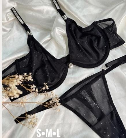 Conjunto 1132 brillos con varilla sin copa/panty ajustable