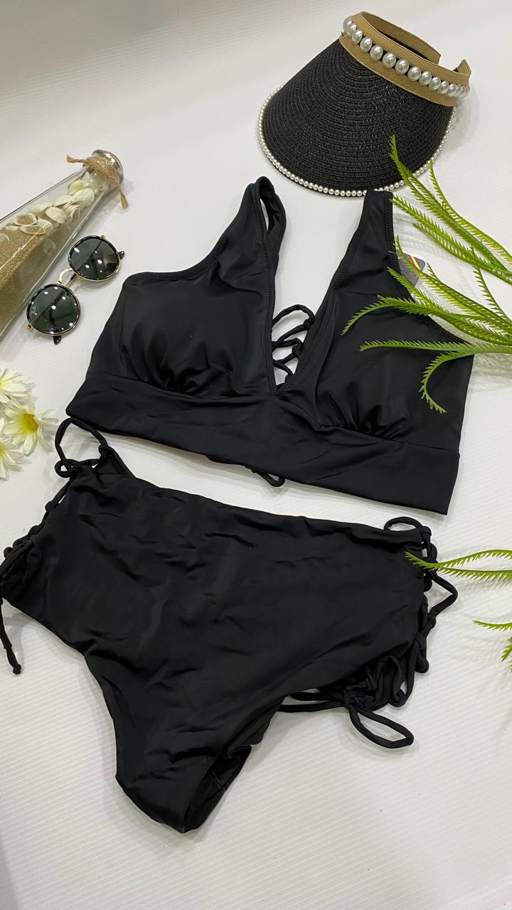 Bikini costillero negro