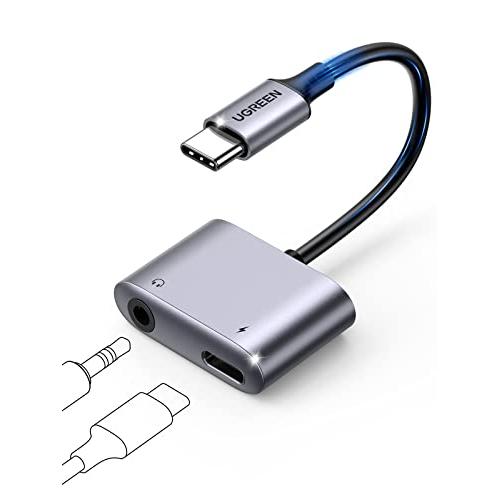 ADAPTADOR UGREEN USB C  A 3.5MM Y TIPO C CON PD
