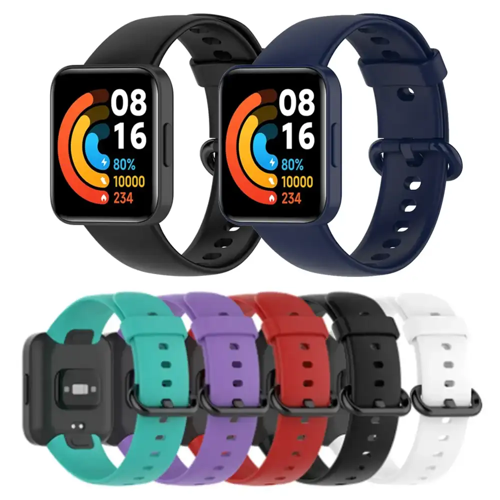 MANILLA SILICONA + PROTECTOR REDMI WATCH,  2, 2 LITE