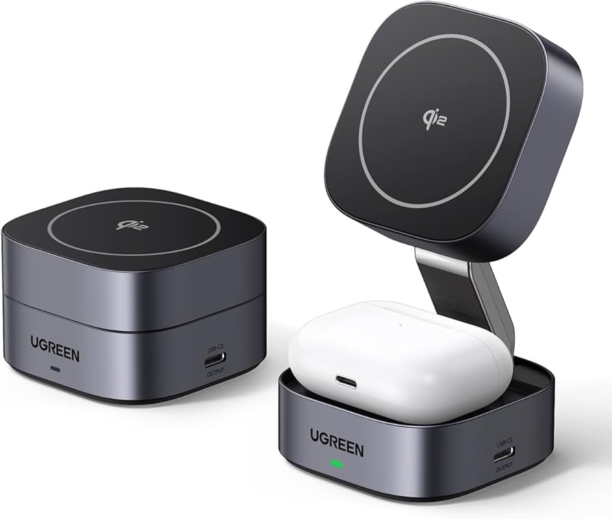 ESTACION DE CARGA PLEGABLE 3 EN 1 PARA IPHONE, AIRPODS, WATCH UGREEN 