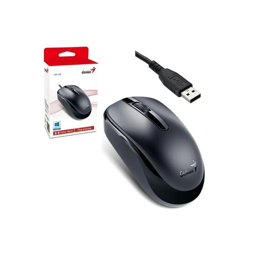 MOUSE ALAMBRICO DX-120 NEGRO GENIUS