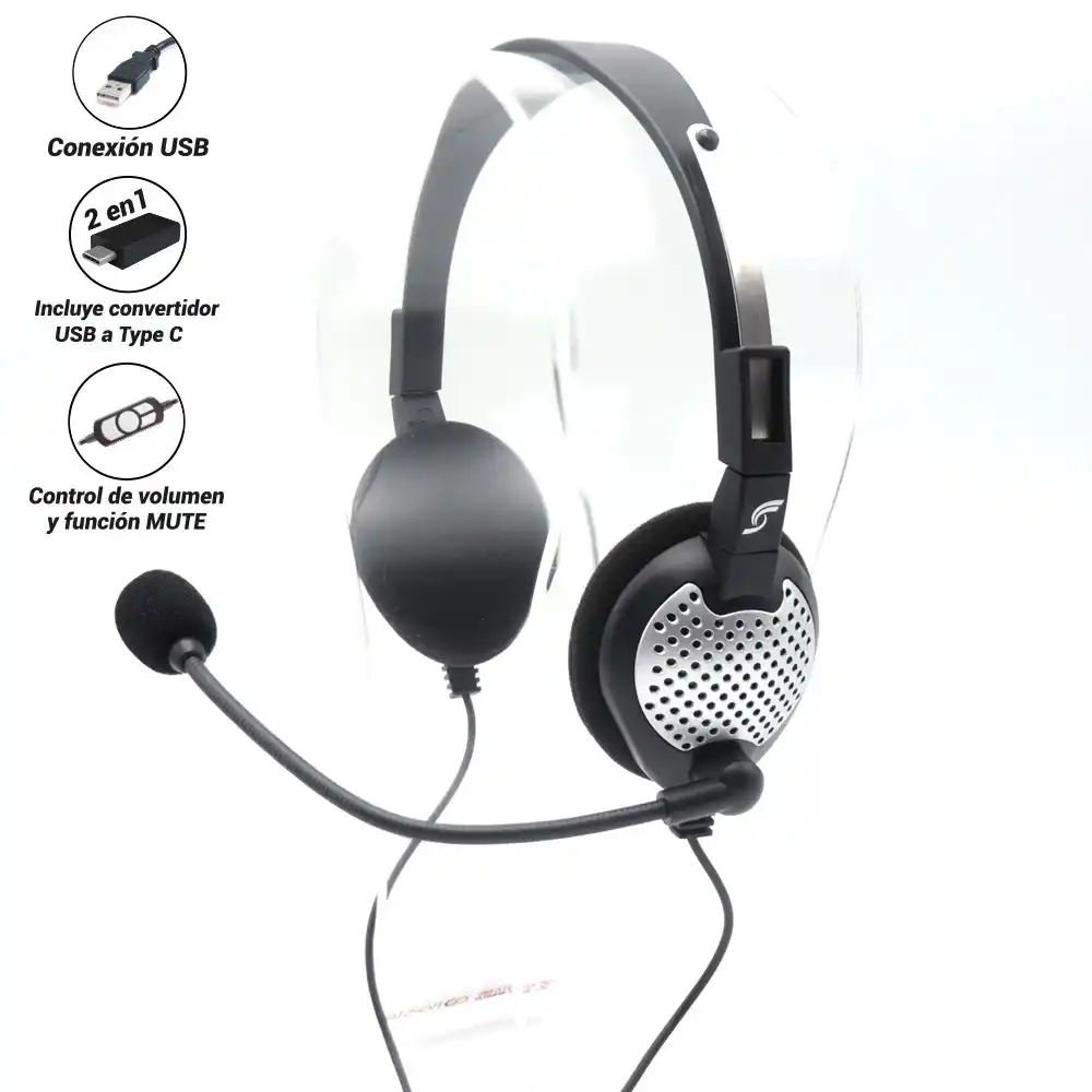 DIADEMA USB ESTEREO 068-MV