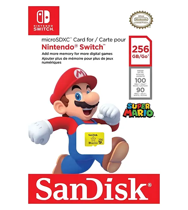 MEMORIA MICRO SD SANDISK 256GB NINTENDO SWITCH