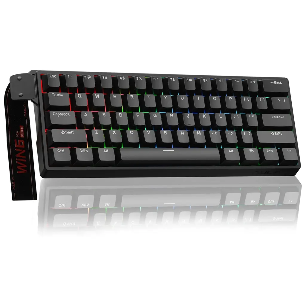 TECLADO MECANICO ALAMBRICO AULA WIN60 SWICHE MAGNETICO 60%