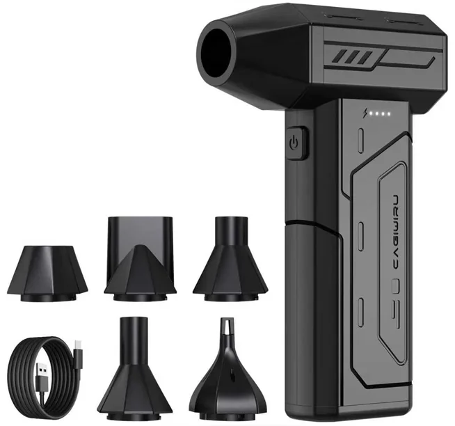 VENTILADOR SOPLADOR DE AIRE MINI TURBO RECARGABLE 