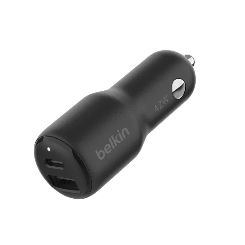 ADAPTADOR BELKIN CARGADOR DE CARRO DUAL USB-A USB-C 37W