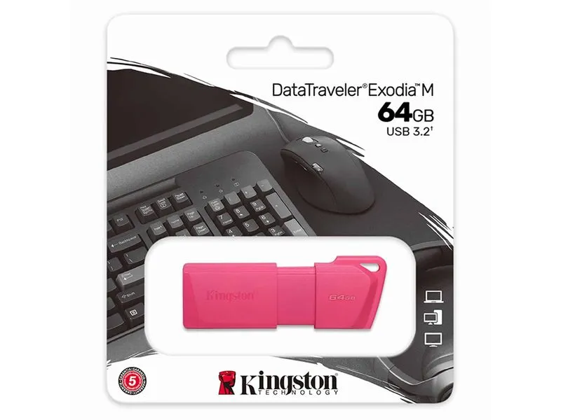 MEMORIA USB 64GB KINGSTON ROSA
