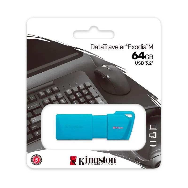 MEMORIA USB 64GB KINGSTON AZUL